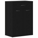  Skoskap Svart Eik 60x35x84 cm Bygget Tre