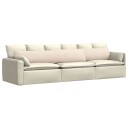  Sofaputer 2 pcs Beige 200 x 40 cm stoff