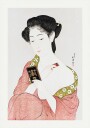 Japanese Woman Applying Powder 1918 Plakat Plakat / 100x150cm
