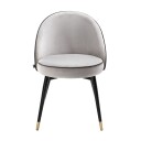 Cooper Dining Chair Roche Light Grey Velvet Set of 2