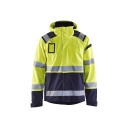 Skalljakke hivis gul/marineblå