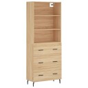 vidaXL Highboard sonoma eik 69,5x34x180 cm konstruert tre 8720845927677