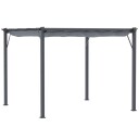 Pergola Gazebo Terrassetak i Aluminium, Koksgrå 3x3m