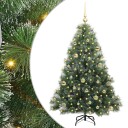  Kunstig juletre med 150 LED med stativ grønn 150 cm PE og PVC
