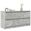 TV benk betonggrå 100x35x54 cm konstruert tre