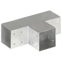 Stolpesko 4 stk T form galvanisert metall 101x101 mm