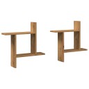 Vegghyller 2 stk artisan eik 50x12x50 cm konstruert tre