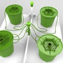 4 Planter FloraCap Vanningssett   m/ 19 l Potter