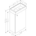 Korsbakken Small Møbelpakke B41xd23xh69cm Natur eik / 40cm