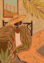 Lady in Stripe Poster Plakat / 21x30cm