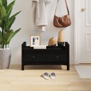 vidaXL Gangbenk svart 80x40x43 cm heltre furu