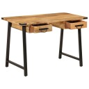 vidaXL Skrivebord med skuffer 105x55x70 cm heltre mango og jern