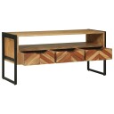  TV skap med skuff Brun 100 x 35 x 50 cm Massivt akasietre