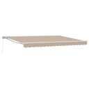  Manuell utskiftbar markise Beige 4 × 3 m