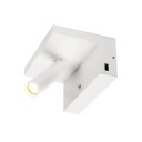 SLV Karpo leselampe inkl. USB 3000K Hvit - 90633