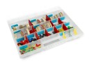 Sett med passive elektroniske komponenter 500+ deler med organizer