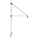 vidaXL Manuell uttrekkbar markise 100 cm gule og blå striper