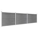 vidaXL Gjerdepanelsett WPC 526x146 cm grå