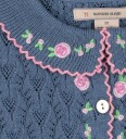 Konges Sløjd Cardigan   Strikk   Roser   Ashley Blue   Konges Sløjd   1½ år (86)   Cardigan Blå Rosa