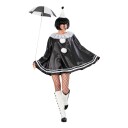 Espa Pierrot Klovn Svart Dame Kostyme One size 506017