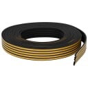 vidaXL Selvklebende vindusforsegling Svart 9 x 6 mm 50 m EPDM Skum