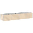 vidaXL Hevet Hagebed Elfenben 320 x 80 x 55 cm kaldvalset stål
