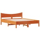  Sengeramme med hodegavl voksbrun 160x200 cm heltre furu 8721012454675