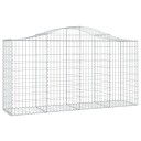 vidaXL Gabionkurver buede 20 stk 200x50x100/120 cm galvanisert jern
