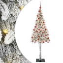  Juletre med 300 LED med stativ Hvit 180 cm PE og stål