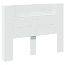  Hodegavlskap med LED Hvit 140 x 16,5 x 103,5 cm Konstruert tre