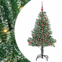  Kunstig Julesekk Snø Flocket med LED Lys Grønn og hvit 120 cm