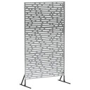 vidaXL Personvernsvegg 100 x 50 x 180 cm Galvanisert stål Sølv