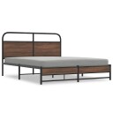  Sengeramme uten madrass brun eik 150x200 cm konstruert tre 8721158565785