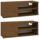 vidaXL Veggskap 2 stk honningbrun 80x30x30 cm heltre furu