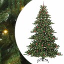  Kunstig sammensatt juletre med 300 LED med stativ 240 cm PVC