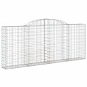 vidaXL Gabionkurver buede 8 stk 300x30x120/140 cm galvanisert jern