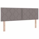  Bokspring seng med madrass Gråbrun 140x190 cm Stoff