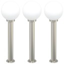 vidaXL Pullertlamper 3 stk 80 cm rustfritt stål IP44