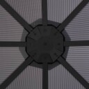 vidaXL Paviljong med tak aluminium 3x3 m svart