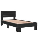 Sengeramme svart 75x190 cm konstruert tre og metall 8721102447259