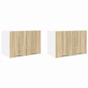  Hengende skap Riga 2 pcs Sonoma eik og hvit 60 x 31 x 40 cm