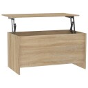 vidaXL Salongbord sonoma eik 102x55,5x52,5 cm konstruert tre