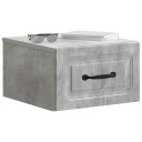  Vegghengt Nattbord Betonggrå 34,5 x 33 x 20 cm Konstruert tre