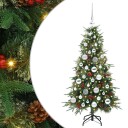  Kunstig sammensatt juletre med 150 LED grønn 120 cm PE og PVC