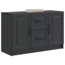  Serviesskap med skuff Svart 89 x 34,5 x 57 cm Konstruert tre