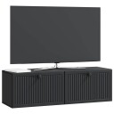  Vegghengt TV skap Svart 98 x 31 x 30 cm Konstruert tre