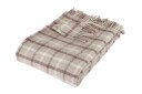 Arctic Ullpledd i 100% ny norsk ull Axel Sandfarget med ruter​​​​​​​ 130 x 200 cm
