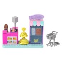 Mattel Barbie Mini Supermarked Lekesett 3,8 cm dukke