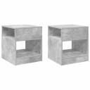 vidaXL Avlastningsbord 2 pcs Betonggrå 40,5 x 40 x 45 cm