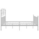 vidaXL Sengeramme hvit metall 180x200 cm